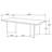 Rectangular Double V-Leg Dining Table