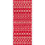 Tapis géométrique en chenille / polyester tissé à la machine Briehn - rouge / blanc-191151813