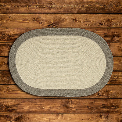 Tapis beige en laine Rupert