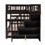 Lit superposé double avec lit gigogne simple, rangement et amp; Barrière de sécurité - aucun sommier nécessaire, finition espresso durable-109975644