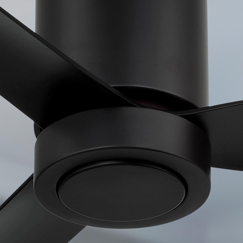 CORMAC 52 inch 3-Blade Hugger Ceiling Fan with Remote (No Light), Matte Black