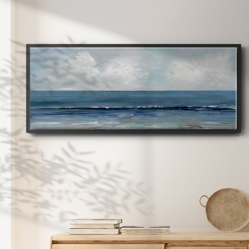 Blue Seas- Framed Canvas, 24" H x 60" W
