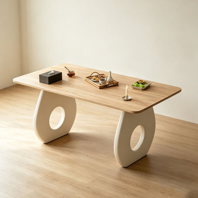Nordic Cream Oak Wood Table