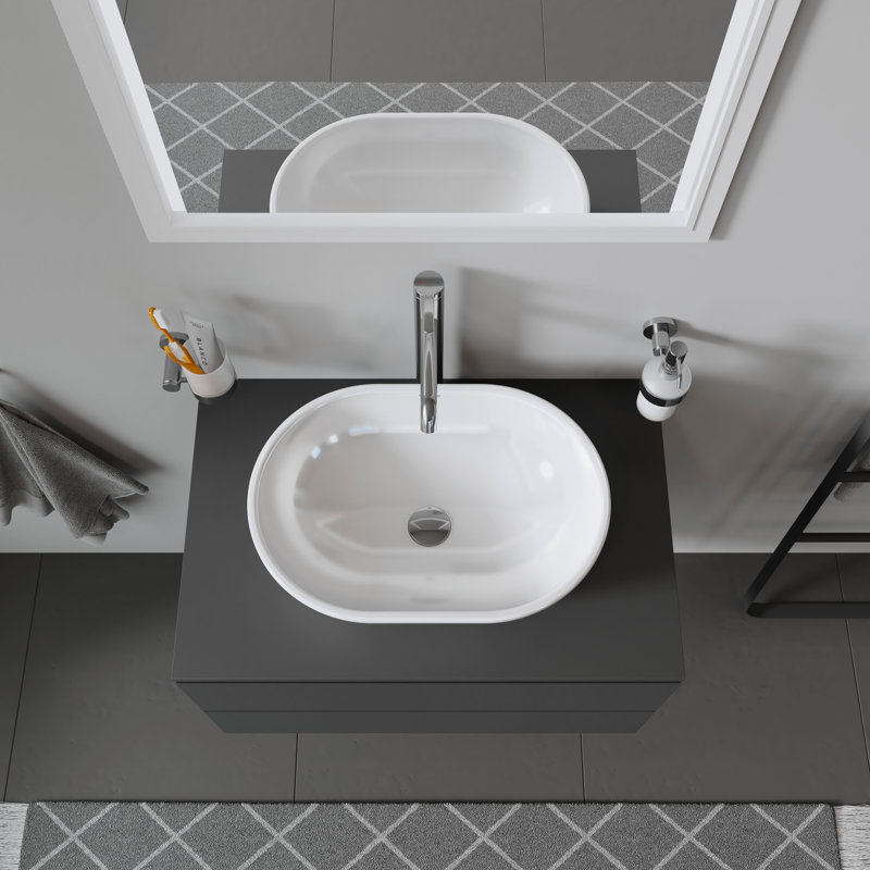 Lavabo de salle de bain vasque ovale en céramique avec trop-plein Duravit Design Classics