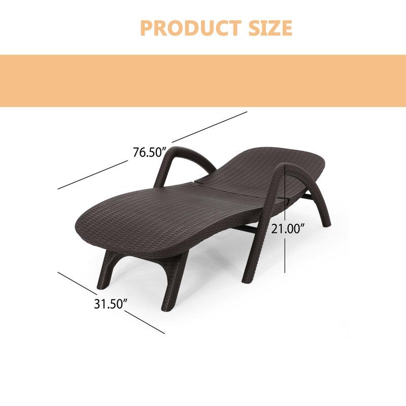 Khedra Outdoor Wicker Chaise Lounge