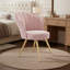 66cm Wide Velvet Barrel Chair Accent Chair with Gold Legs Upholstered Armchair with Padded Seat & Back – Modern Comfy Vanity Chair for Bedroom, Living Room, Makeup Room-552732301