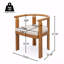 Ensemble de 2 chaises de salle à manger en bois d'acacia avec accoudoirs, conception ergonomique pour le confort et la durabilité, parfait pour l'extérieur