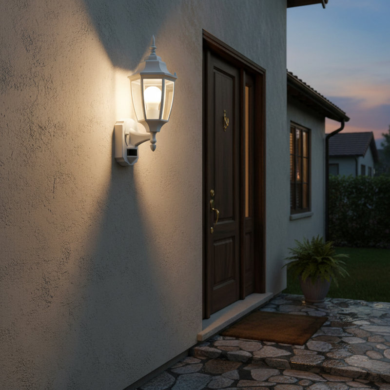 41.9cm H Outdoor Sconce, White