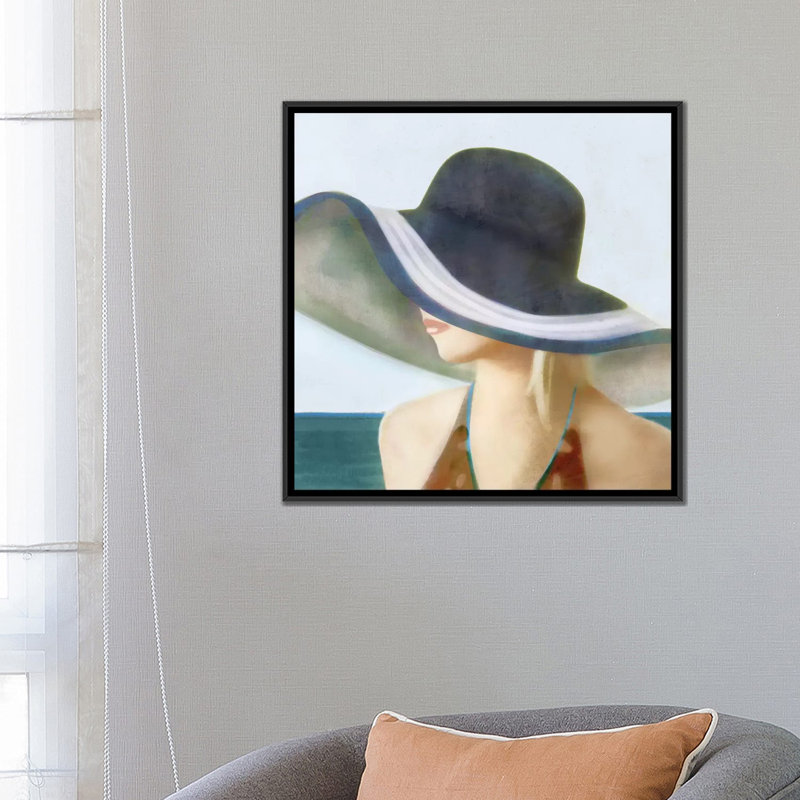 «Beth», reproduction sur toile, H 18 po x l 18 po x P 1,5 po, Toile avec cadre noir, Pas de tapis