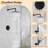 Matte Black Shower Faucet Set, 12 Inch Rain Shower Head With Handheld Spray, Wall Mounted Round Shower System, Included Pressure-Balanced Valve, Ideal for Bathroom-125128737
