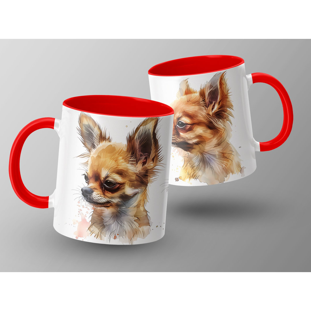 Watercolor Chihuahua Design 11oz Coffee Mug