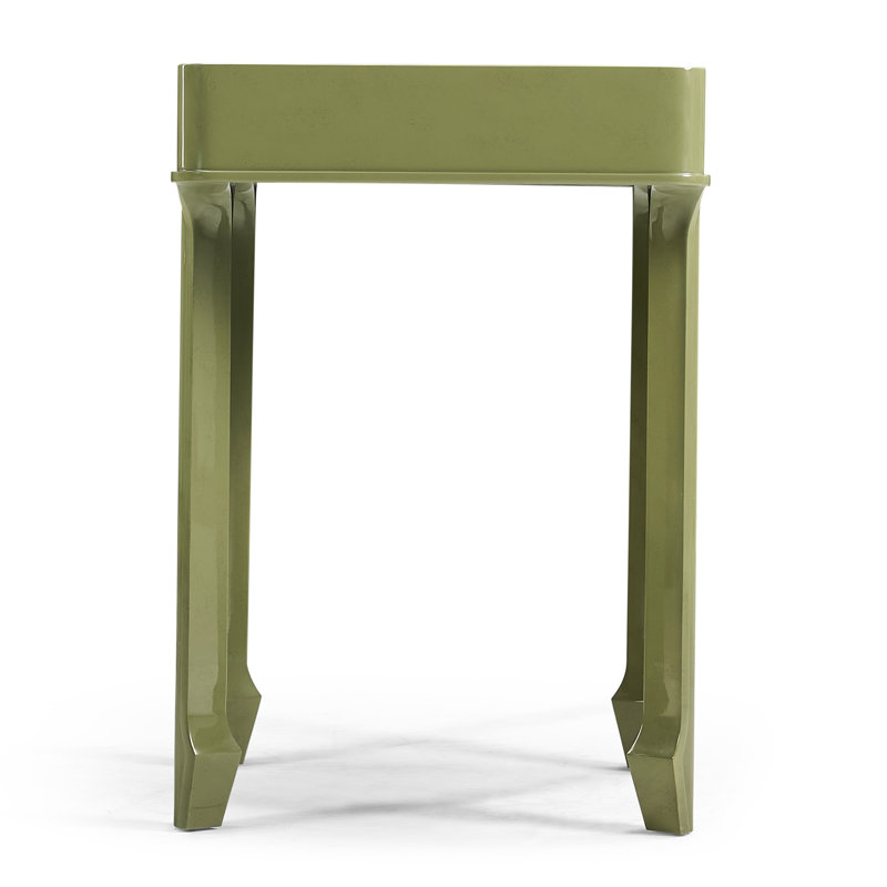 Polly Rose Rectangular End Table, Green