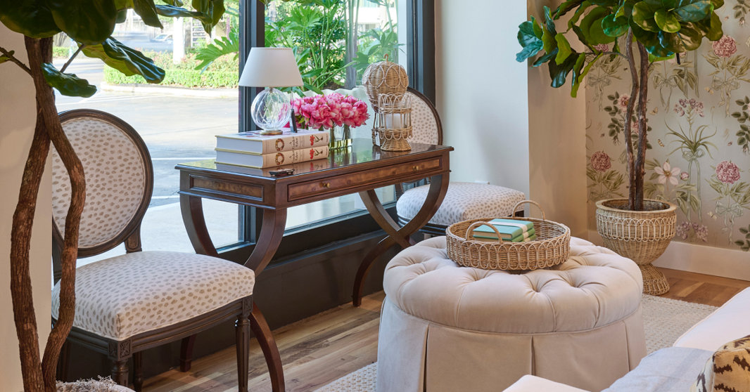 Shop Julie & Isabelle’s Elegant, Lustrous Living Room