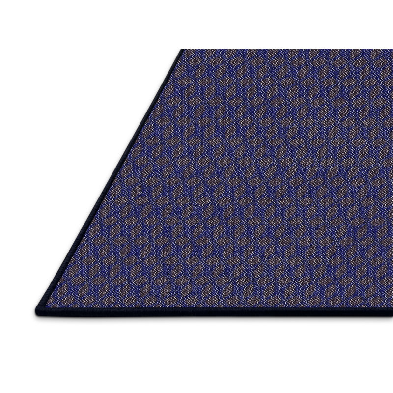 Tapis de zone violet foncé à motifs, Rectangle 5 pi x 7 pi