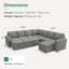 Canapé-lit modulaire avec repose-pieds Caren-115354295