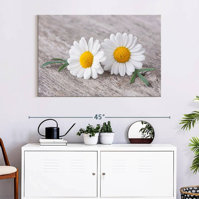 Harnek Two Chamomile Flowers, 26" H x 39" W