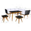Ensemble de salle à manger rectangulaire avec coussins 127,9 po pour 5 personnes Faiqah-1638899721-1638899725