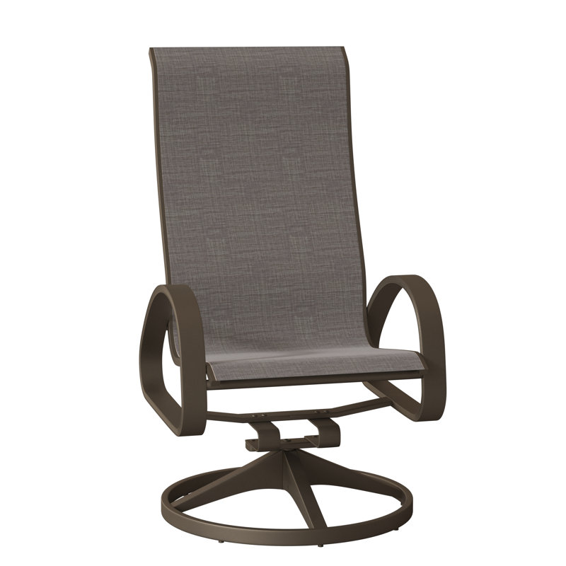 Fauteuil de patio pivotant Hiraku, Désert texturé, Étain Augustine