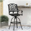 Tabouret pivotant en fonte d'aluminium