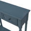 Console Console avec deux tiroirs de rangement et une tablette inférieure pour le salon et l'entrée (bleu marine antique)