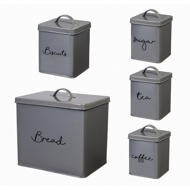 Ensemble de pots de cuisine 5 pièces en acier, Noir