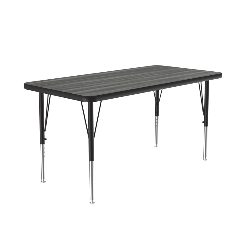 Table d'activité rectangulaire à hauteur ajustable, Bois flottant Nouvelle-Angleterre, H 29 po x L 60 po x l 24 po