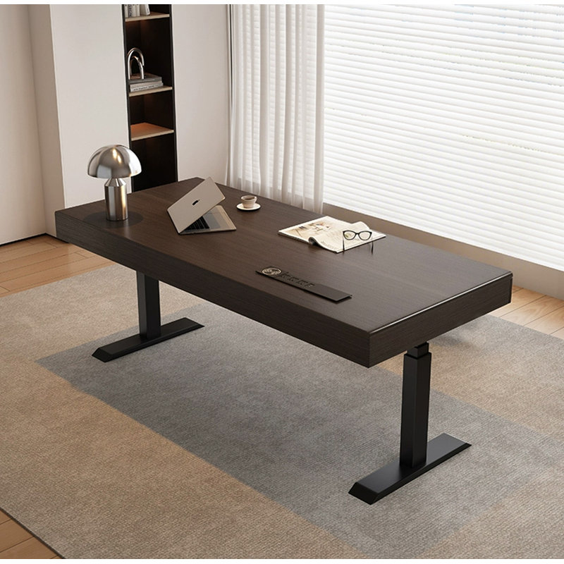 Electric Sit Stand Desk with Dual Motor and Three Drawers, 29.5" H x 70.9" W x 27.6" D