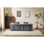 Lit futon confortable gris foncé avec support pour le dos et accoudoirs, conception convertible, chenille de haute qualité, rembourrage en mousse à mémoire de forme, coussin de sol pour salon 3 places, mousse, sieste-27323159