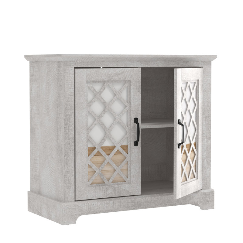 Perrault 2 Door Accent Cabinet, Dusty Gray Oak