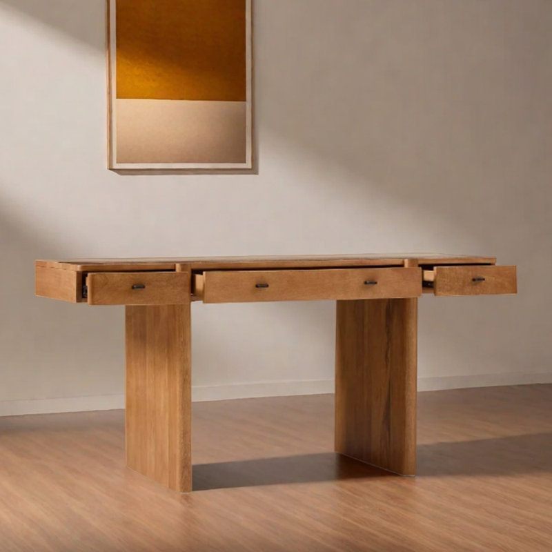 Home-use Solid Wood Three-drawer Writing Desk