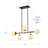 Linear Apollo Globe Chandelier Opal Glass Globes Island Horizontal Pendant Lamp Mid Century Minimalist-Style Black Gold Finish
