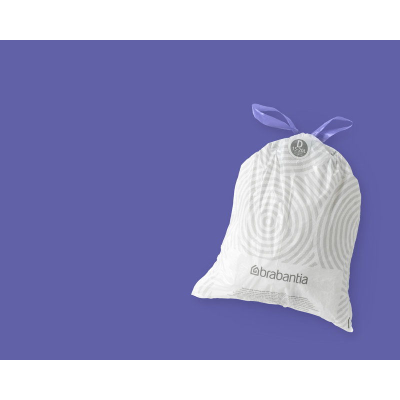 Sacs poubelle PerfectFit de Brabantia, code D, 4 à 5,3 gallons (15 à 20 l), 120 sacs poubelle