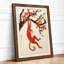 Playful Monkey in Blossom Japandi - Framed Print-945172124-945172125