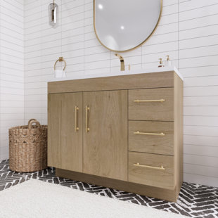 42'' Single Bathroom Vanity with Acrylic Top
