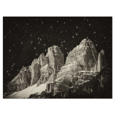 «High Peaks of Dolomites Italian Alpes», reproduction de photo sur toile tendue
