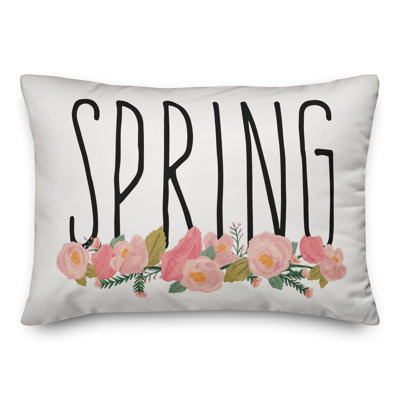 Coussin lombaire à motif floral Spring Spring