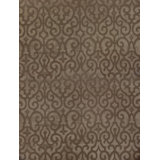 Damask Area Rug in Graphite/Brown