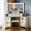 Corner Dressing Table - 11 Hollywood Bulbs with Human Sensor Module-2035891662