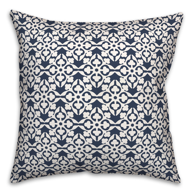 Floral Outdoor Reversible Throw Pillow
