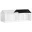  Cage à lapin en acier galvanisé argenté 400 x 78 x 78 cm-728207346