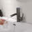 Single-Hole Single-Handle Bathroom Faucet With Drain Assembly-122282147