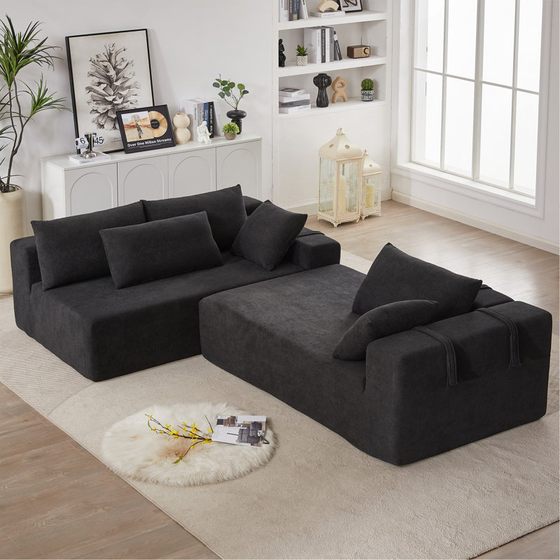 Ensemble de canapé modulaire rembourré Modern Chenille