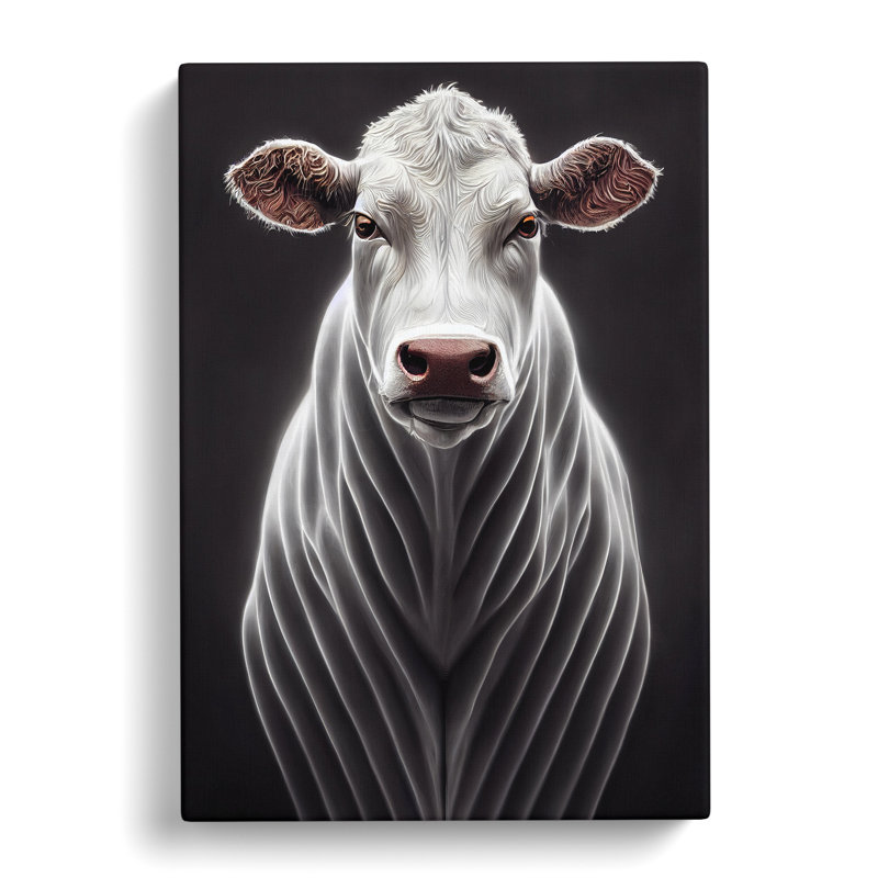 Cow Futuristic - Wrapped Canvas, 50cm H x 35cm W x 3cm D