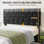 Bed Frame With Diamond Tufted Headboard, PU Leather Platform Bed With Storage Drawer, Wooden Slats Support, No Box Spring Needed, Easy To Assembly-284535231