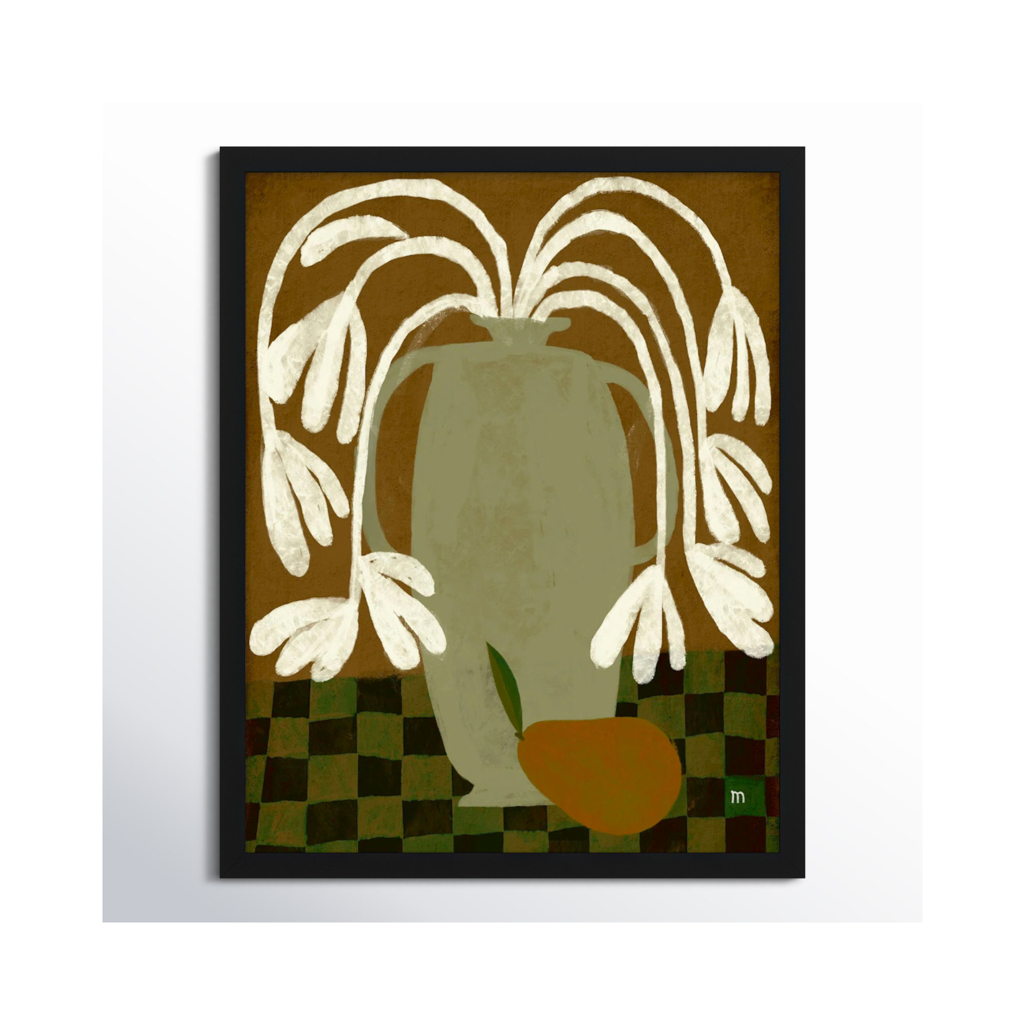 Pear by StudioM, Black, 50" H x 40" W x 1.25" D
