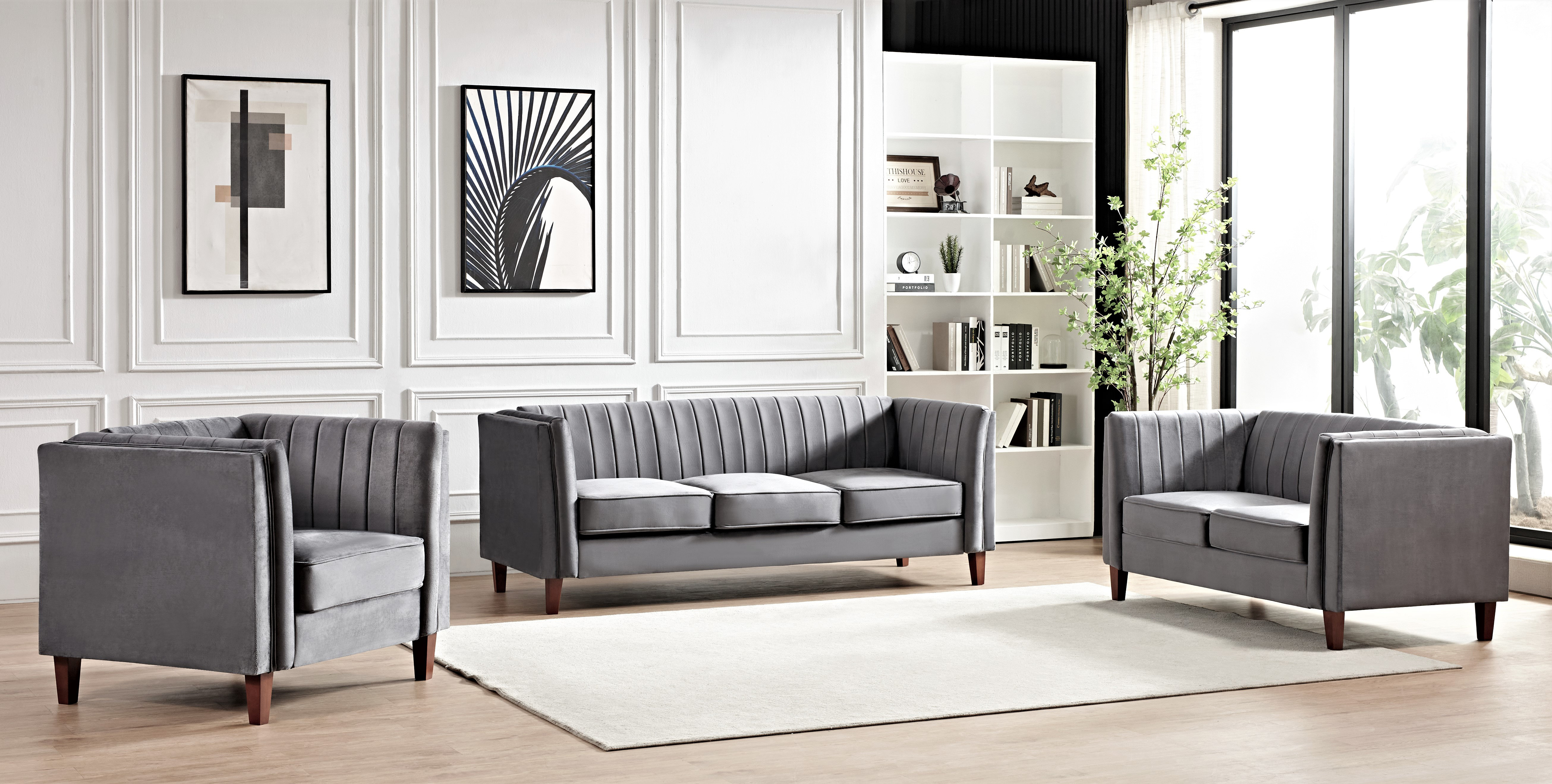 Everly Quinn 3 Piece Velvet Living Room Set & Reviews | Wayfair