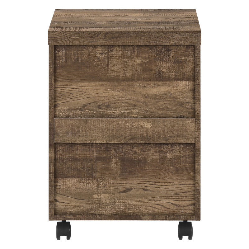 Modern Rolling File Holder Cabinet, Brown, With Versatile Storage Space Office Box Drawer Facility