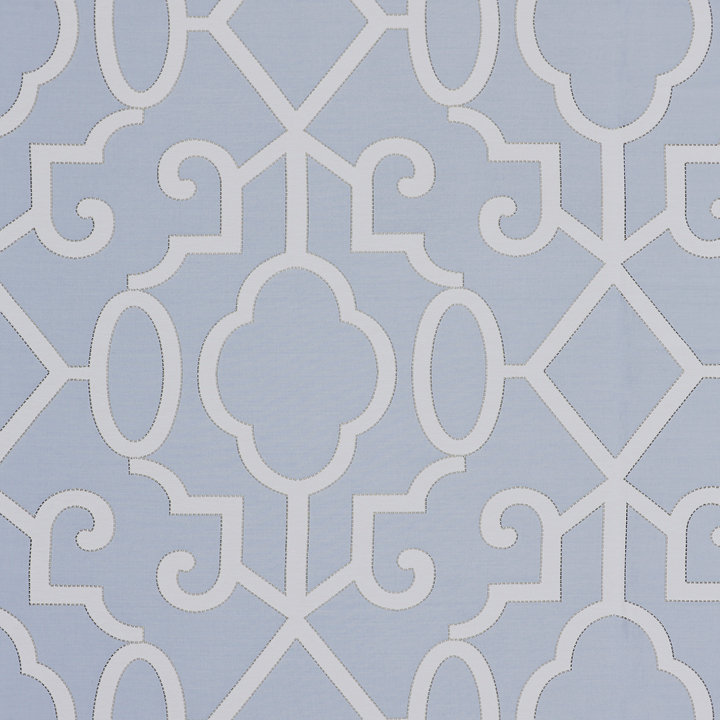 Oriana Ming Fretwork Fabric, Cloud