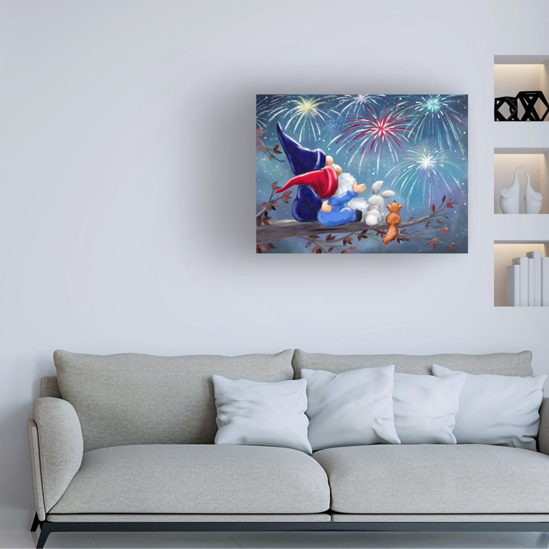 Art sur toile de gnomes MAKiko, H 14 po x l 19 po