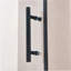 Porte de douche pivotante simple 30 à 31,5 po x H 75 po, alliage d'aluminium noir mat, verre trempé clair de 1/4 po (6 mm) d'épaisseur.